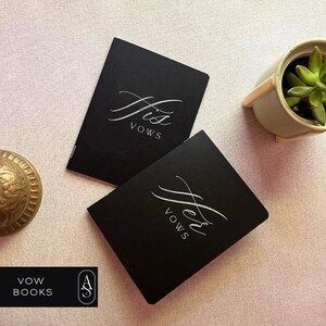 Vow Books Set of 2 | Personalized Wedding Keepsake | His and Her Vow Journals | Custom Gifts for Couples | Unique Gifts for Bride and Groom