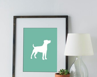 Jack Russell Silhouette Print - Terrier Print - Modern JRT