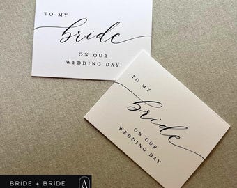 Elegant Wedding Notecard Set: To My Bride, Personalized Keepsake