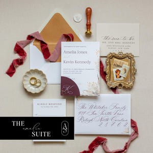 Amelia Semi-Custom Invitation Suite | Wedding Invitations | Customizable Invitation Suite | Custom Wedding Invitation | Wedding Envelopes