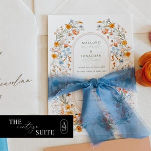 Vintage Semi-Custom Invitation Suite | Wedding Invitations | Customizable Invitation Suite | Custom Wedding Invitation | Wedding Envelopes