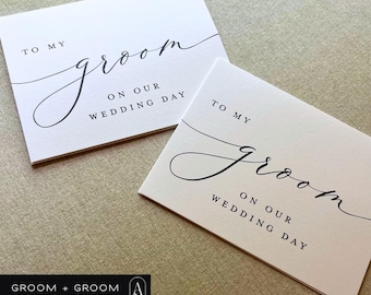 To My Groom Notecard Set: Elegant Wedding Day Cards