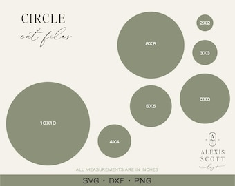 Circle SVG Cut Files: Invitation & Menu Template (Digital Download)