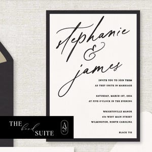 Bond Semi-Custom Invitation Suite | Wedding Invitations | Customizable Invitation Suite | Custom Wedding Invitation | Wedding Envelopes