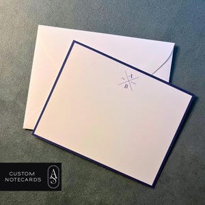 Custom Initials Note Card Set | Personalized Stationery for Gifts | Monogrammed Notecards | Unique Writing Set | Newly Wed Thank You Notes