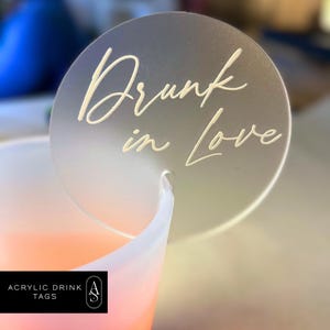 Acrylic Drink Tags | Acrylic Drink Tags | Personalized Wedding Favors | Custom Drink Charms | Unique Party Accessories | Decor