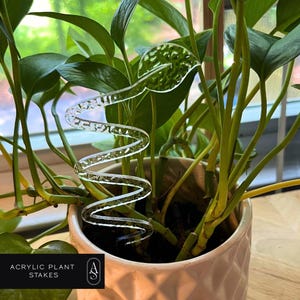 Strukturierte Acryl-Pflanzenstecker | Acryl Pflanzenstecker | Blattform Gartendekoration | Einzigartige handgemachte Pflanzen Accessoires für Zuhause | Pflanzenstütze
