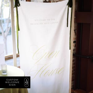 Wedding Fabric Welcome Sign | Custom Linen Sign | Elegant Event Decor | Personalized Welcome Banner | Modern Fabric Banner | Unique Sign