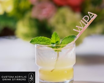 Custom Acrylic Drink Stirrers: Personalized Party Decor, Cocktail Mixers