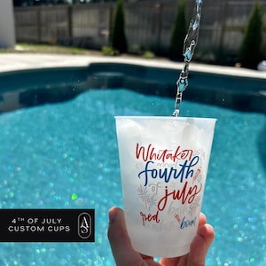Bicchieri di plastica personalizzati per feste del 4 luglio / Bicchieri personalizzati / Celebrazione del 4 luglio / Bomboniere / Celebrazione del 4 luglio