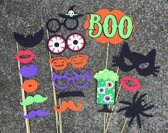 Fun Halloween Photo Props - Halloween Photobooth - Halloween Party - Photo Booth Props - Halloween Photo Booth - Party Props - Photo Props
