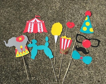 Circus Birthday Photo Props -Circus Party Props - Carnival Birthday - Photobooth Props - Photo Booth Props - Big Top Birthday - Circus Props