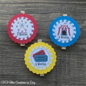 CARNIVAL Photo Clips First Year Banner Circus Birthday Carnival Birthday 1st Birthday Circus First Year Banner Circus Photo Clips image 1