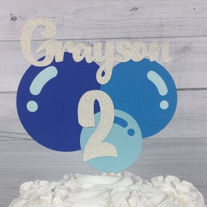 Bubbles Cake Topper - Bubble Birthday - Boy Bubble Party - Ocean Bubbles - Bubble Cake Topper - Bubble Party Decor - Choose Your Colors