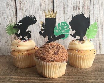 Wild Things Cupcake Toppers - Where The Wild Things Are - Wild Things Birthday - Wild One - 1st Birthday - Cupcake Picks - Wild One Party