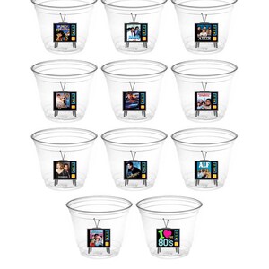 80&#39;s TV Shows Party Cups - 1980&#39;s Party - Disposable Plastic Cups, 9oz - Iconic 80&#39;s Shows - 80&#39;s Theme Treat Cups - I love the 80&#39;s Party