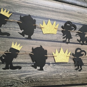 Where The Wild Things Are Garland - Wild One Birthday - Wild Things Party - Wild Things Decorations - Photo Prop Banner -Wild Things Garland