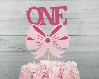 HAIR BOW Cake Topper - Any Age - Personalized Cake Topper - Hairbow Cake Topper - Hairbow Birthday - Bow Party Decor - Girl Birthday Party