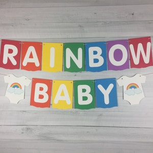 Rainbow Baby Banner - Rainbow Baby Shower - Baby Shower Banner - Classic Rainbow Baby Shower Banner - Rainbow Shower Decor - Rainbow Banner