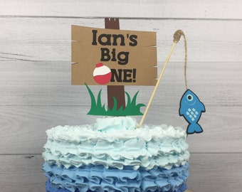 SHAMI The Big One GO fishing Cake Topper- One Cake Topper for