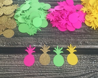 PINEAPPLE Confetti, Tropical Fruit, Summer Party, Birthday Decor, Table Scatter, Die Cuts