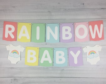 Pastel Rainbow Baby Banner - Rainbow Baby Shower - Baby Shower Banner - Pastel Rainbow Baby Shower Banner - Rainbow Shower - Rainbow Banner