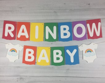 Rainbow Baby Banner - Rainbow Baby Shower - Baby Shower Banner - Classic Rainbow Baby Shower Banner - Rainbow Shower Decor - Rainbow Banner