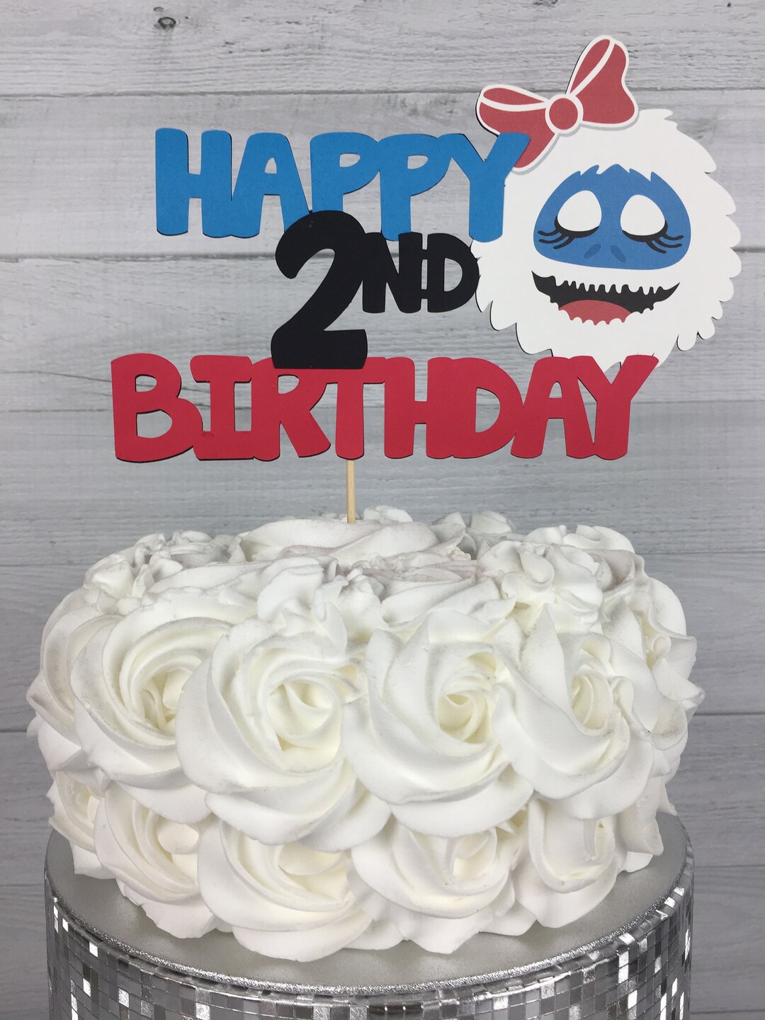 Yeti Girl Cake Topper Yeti Birthday Cake Topper Winter Birthday Yeti