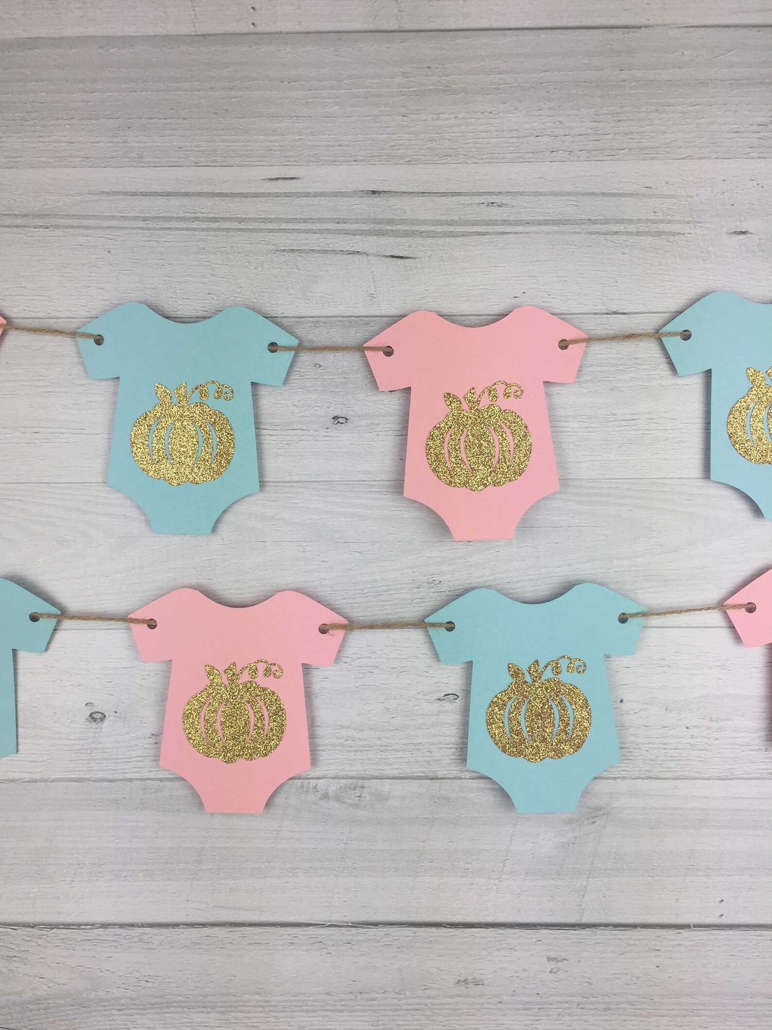 Pumpkin Baby Shower Garland Little Pumpkin Baby Onesie Etsy