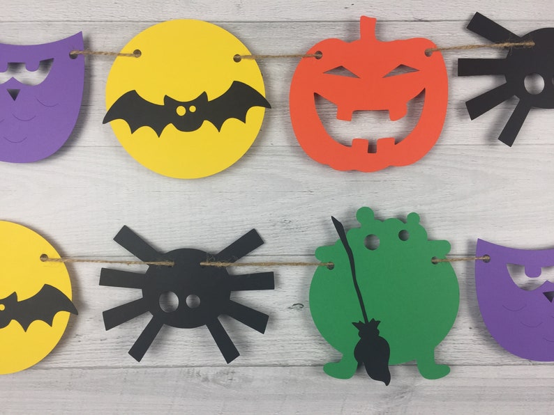 Halloween Birthday Halloween Garland Halloween Party Banner PumpkinSpiderBatSkull Halloween Baby Shower Halloween Party Decor