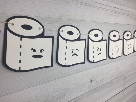 Toilet Paper Garland - Quarantine Birthday -Birthday in Quarantine -Quarantine Party - Toilet Paper Banner -Social Distance Birthday - 6 ft Il_570xn