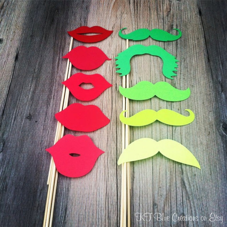 Patrick/'s Day Props Mustache /& Lips Photo Props St Holiday Photo Props Christmas Photo Props Photo Booth Props Photobooth Props