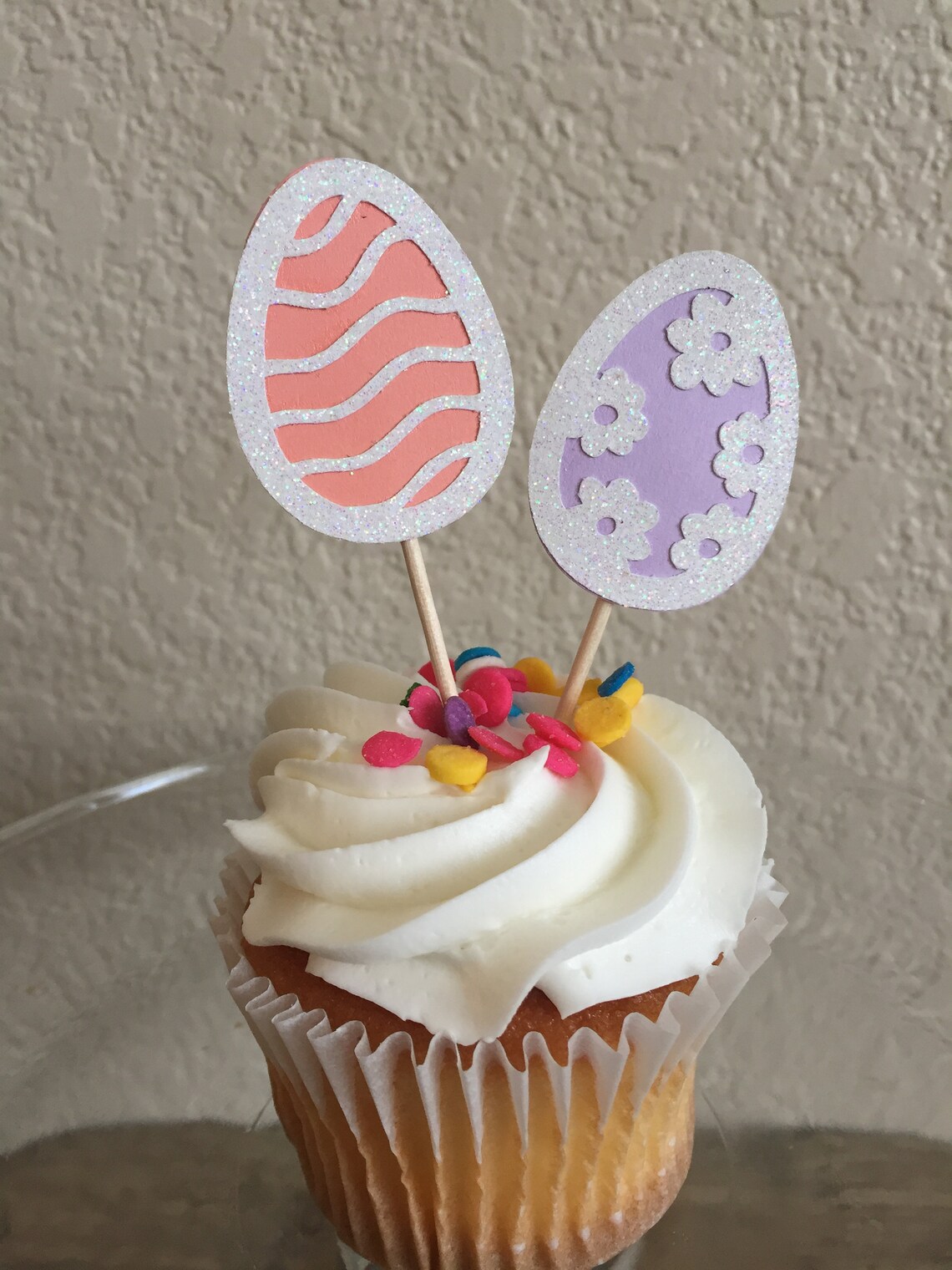 Easter Egg Cupcake Toppers Some Bunny is One Spring Etsy