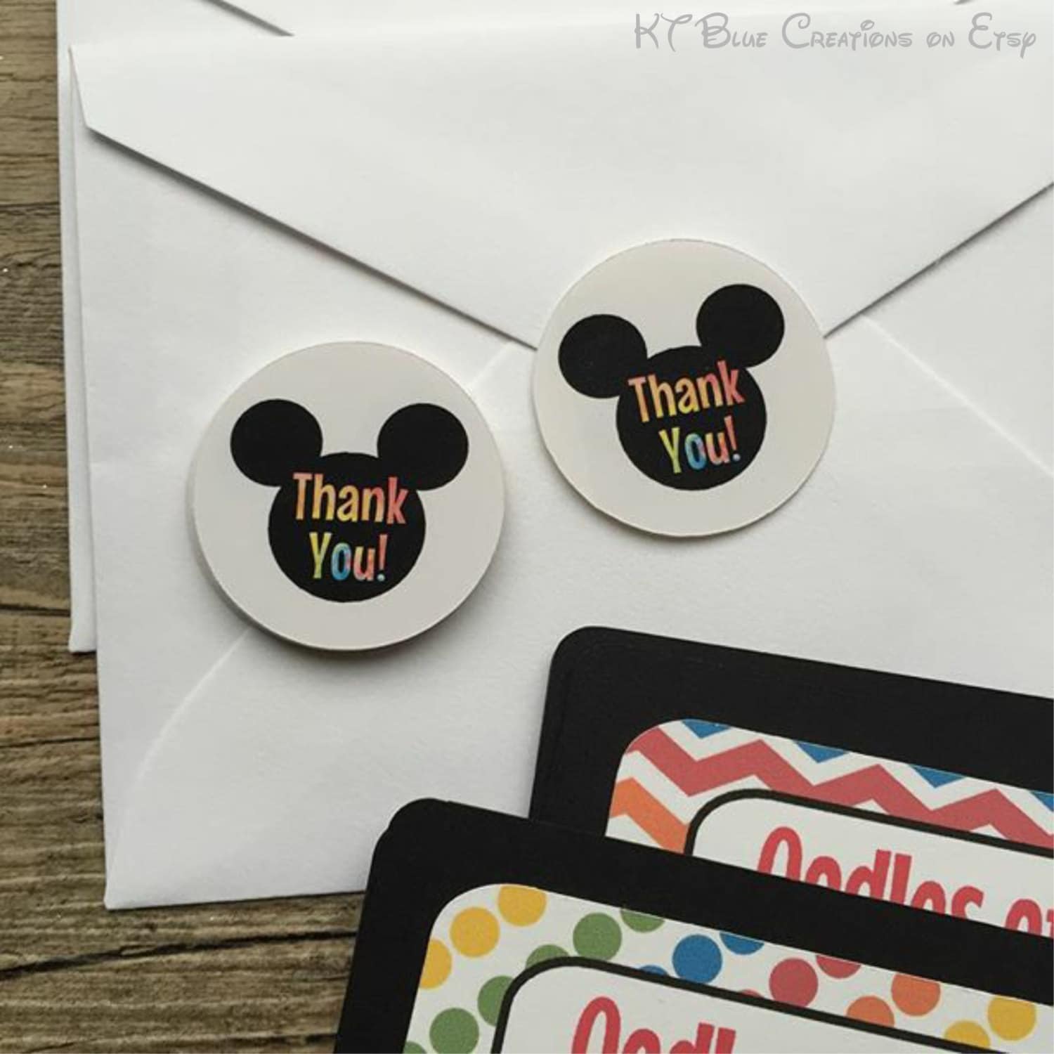 Mickey Mouse Clubhouse Thank You Cards With Envelopes & - Etsy