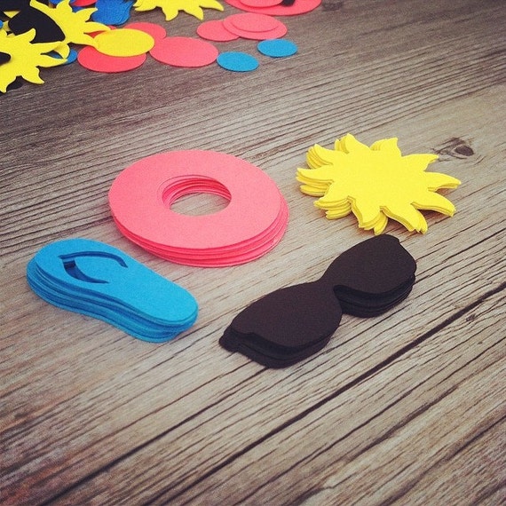 275 Pool Party Theme Circle Die Cuts 1 1 5 Birthday