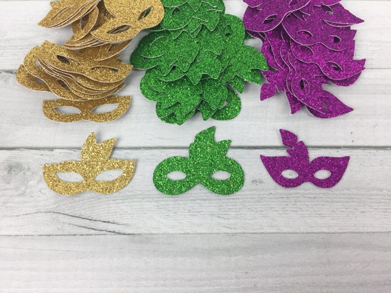 Masquerade Mask Confetti - Mardi Gras Party - Mask Confetti - Mask Die Cuts - Masquerade Decor - Mardi Gras - New Orleans - Masquerade Ball Il_570xn