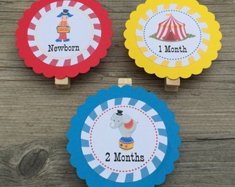 CIRCUS First Year Photo Clips - First Year Banner - Circus Birthday - Carnival Birthday - First Year Banner - 1st Birthday Banner - Circus