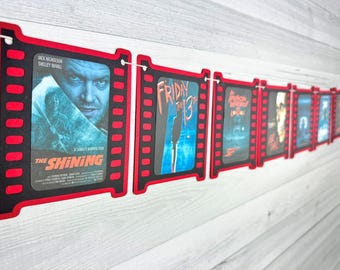 80s Horror Movie Banner - 80s Halloween Party - 80s Theme Birthday - Retro 80s Scary Movie Night Garland -80s Theme Party Banner -80s Flicks