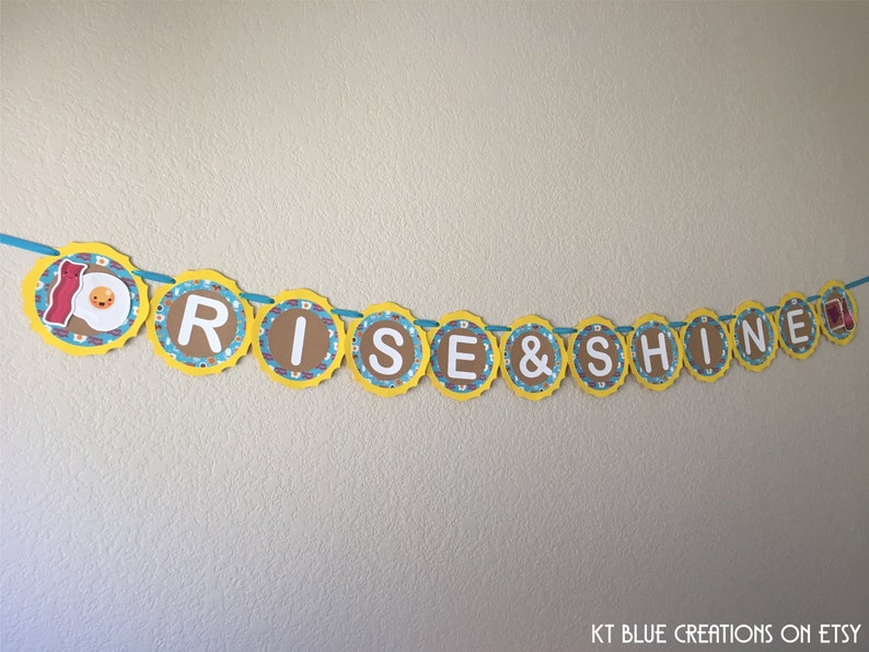 BREAKFAST Banner Rise &amp; Shine Banner Breakfast Party Decor | Etsy