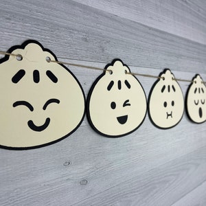 Dumpling Garland - Dumpling Birthday - Dim Sum Garland- Kawaii Asian Food - Dumpling Baby Shower - Kawaii Dumplings - Little Dumpling Party
