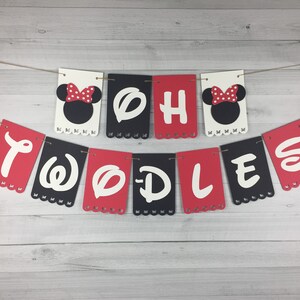 Oh TWO-dles Minnie Banner - Twodles Minnie Birthday - Oh Twodles Party - Minnie Birthday Banner - Minnie 2nd Birthday - Minnie Mouse Party
