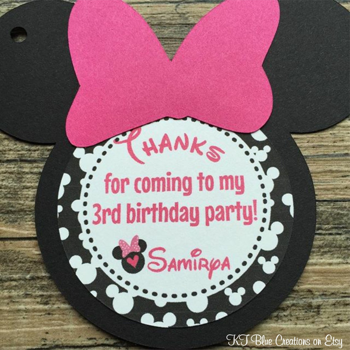 Minnie Party Tags Minnie Mouse Birthday Minnie Favor Tags - Etsy