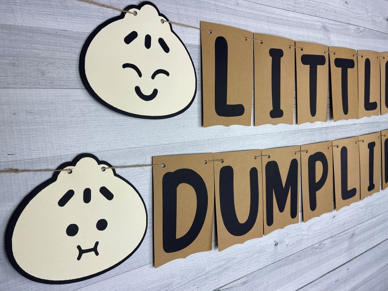 Little Dumpling Banner - Dumpling Birthday - Dim Sum Banner - Kawaii ...