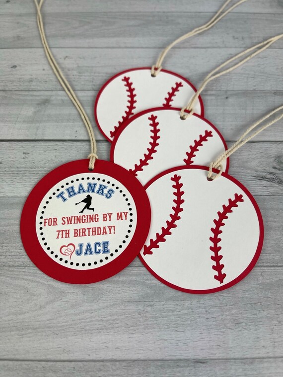 Baseball Birthday Favor Tags Baseball Birthday Baseball Etsy