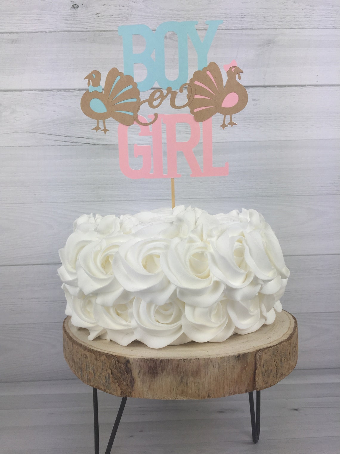 TURKEY Gender Reveal Cake Topper Gender Reveal Cake Topper Etsy