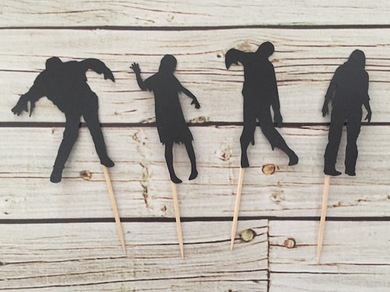 Zombie Cupcake Toppers Halloween Cupcake Picks Food Picks