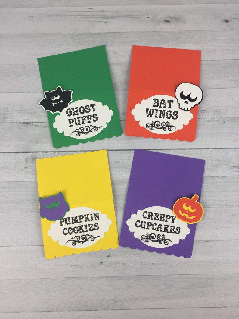 HALLOWEEN Food Tent Labels Buffet Labels Halloween Tent Cards Halloween Birthday Halloween Party Food Signs Food Labels 12 qty image 9