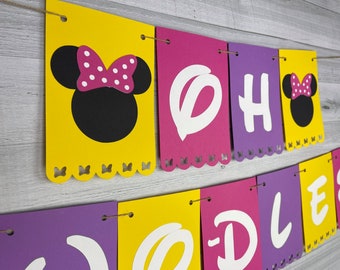 Oh TWO-dles Minnie Banner - Twodles Minnie Birthday - Oh Twodles Party - Minnie Birthday Banner - Minnie 2nd Birthday - Minnie Mouse Party