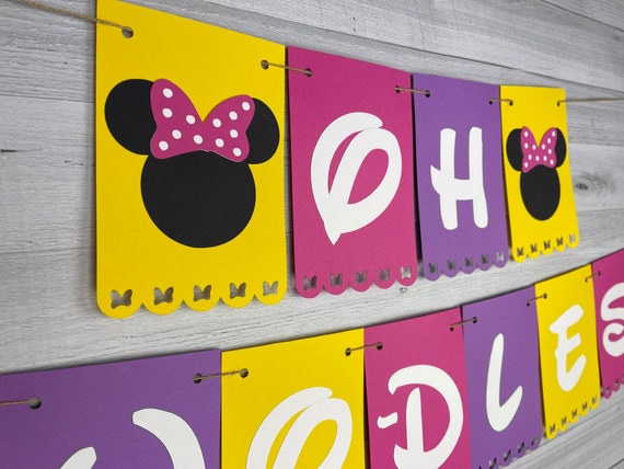 Oh TWO-dles Minnie Banner - Twodles Minnie Birthday - Oh Twodles Party - Minnie Birthday Banner - Minnie 2nd Birthday - Minnie Mouse Party Il_570xn