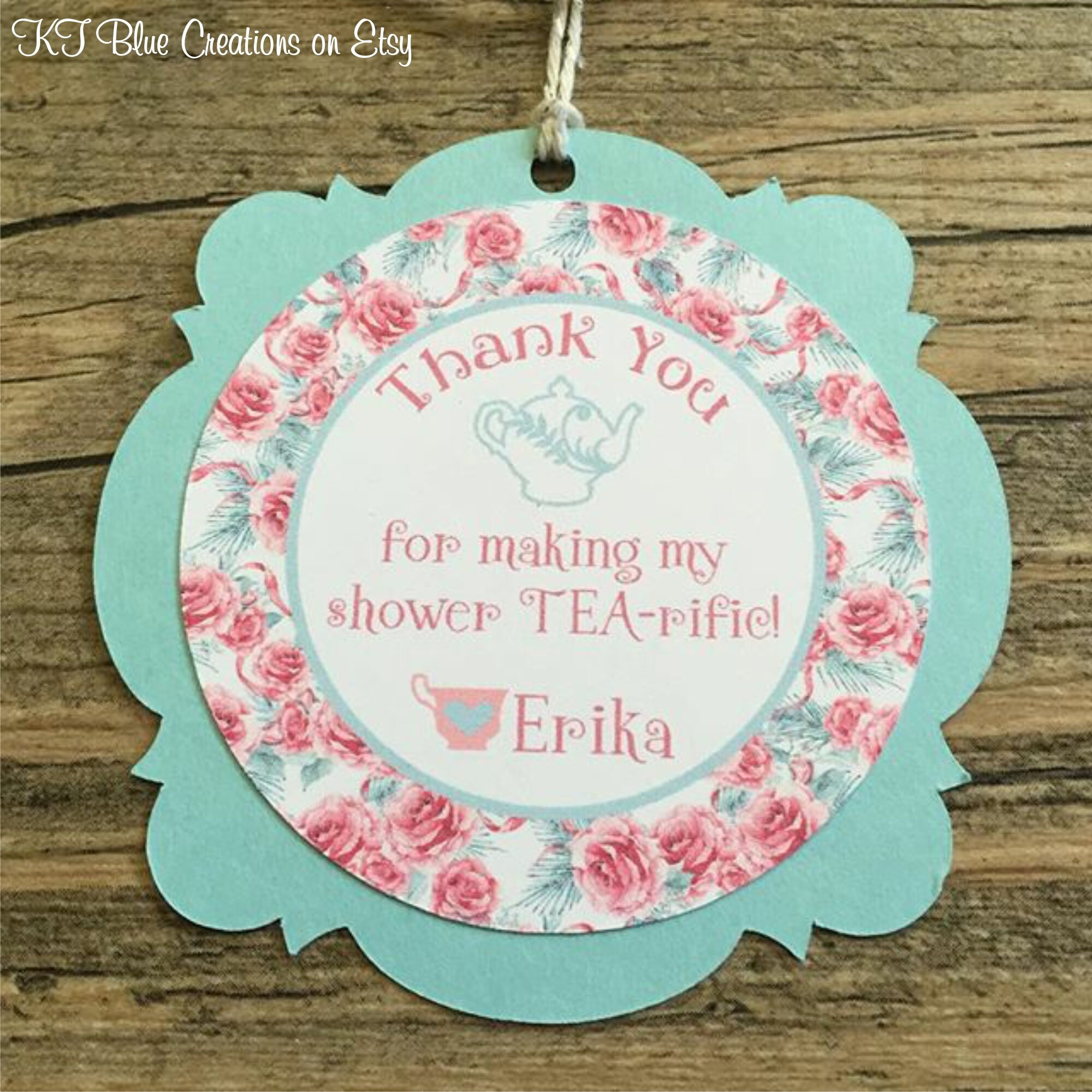Bridal Shower Tea Party Favor Tags - Bridal Shower Tags - Bridal Shower ...